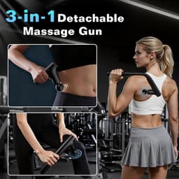 Spier Massage Apparaat - Herstel Gun - Spierontspanning Na Training - Verstelbare Lange Handgreep - 39.5 cm Lengte - Zwart — thumbnail 2