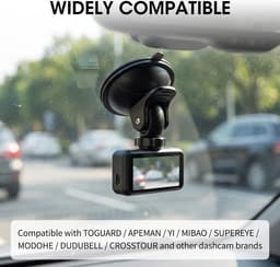 Dashcam-houder voor auto - zuignap - stevig en eenvoudig te bevestigen - voor veilige ritten - SnelShoppen — thumbnail 4