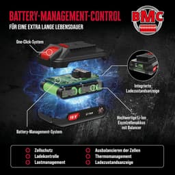 Accu grasmaaier - Handmaaier - Gazononderhoud - Borstelloze motor - 21 cm snijbreedte - Blauw rood zwart — thumbnail 4
