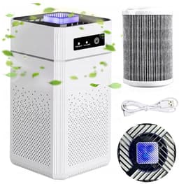 Luchtreiniger - Sterilisatie met negatieve ionen - Formaldehydefiltratie - Geurverwijdering - Rook- en stoffilter - Draagbaar en slim - Stille werking - USB-ontgeuringsfunctie - Huishoudelijk apparaat - Inclusief 1 filter - Pianowit — thumbnail 3