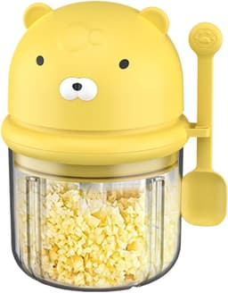 Elektrische Hakker - Mini Keukenapparaat - Snel Ingrediënten Snijden - Draadloze Processor - 350 ml Capaciteit - Geel — thumbnail 1