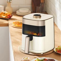 Multifunctionele Airfryer - Hete Lucht Frituurpan - Gezond Koken - Veelzijdige Keukenmachine - 5 Liter Capaciteit - Wit — thumbnail 3