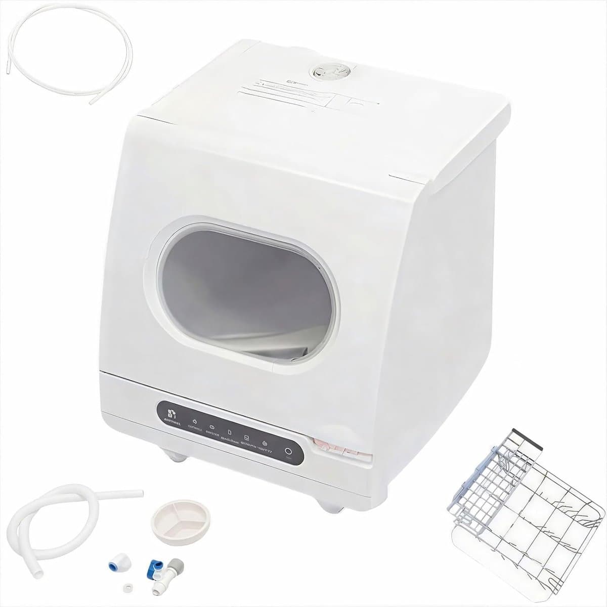 Compacte Vaatwasser - Mini Vaatwasser - Thuiskeuken Gebruik - 6 Couverts Capaciteit - 40x40x41.5 cm - Wit — afbeelding 1