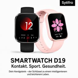Sytifro Smartwatch Dames & Heren met Bluetooth Bellen - horloge 1.83 Inch HD Scherm - Hartslagmeter - Slaapmonitor - Stappenteller - IP68 Waterdicht - Geschikt voor iOS & Android - Zwart — thumbnail 2