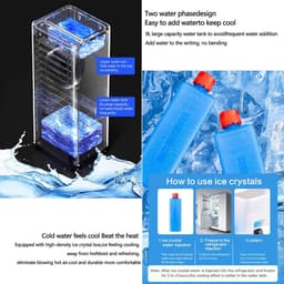 Draagbare Airco - Mobiele Koeler - Verkoeling Thuis - Dubbel Waterreservoir - 9 Liter - Zwart — thumbnail 3
