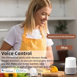 Zigbee Thermostaat - Slimme Thermostaat - Energie Besparen - Programmeerbaar met App - 120x120x100mm - Zwart — thumbnail 3