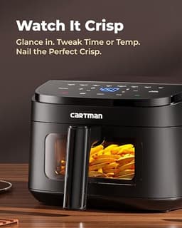 Heteluchtfriteuse - Compacte airfryer - Gezond Frituren - Extreem plat design - 38 Liter - Zwart — thumbnail 5