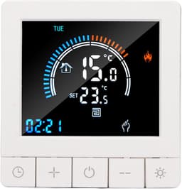 Slimme Thermostaat - Temperatuurregelaar - Comfort Verwarmen - Programmeerbare Functie - 86 mm - Wit — thumbnail 1