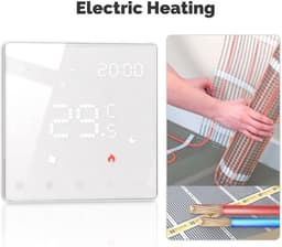 Slimme Thermostaat - Temperatuurregelaar App - Energie Besparen - LCD Touchscreen - 86x86x40mm - Wit — thumbnail 5