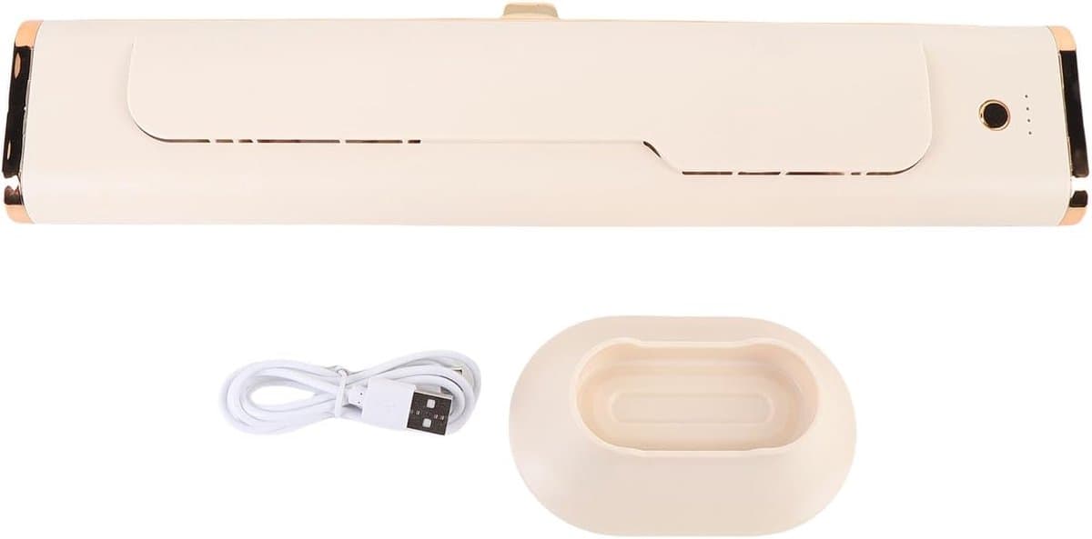Kleine Torenventilator - USB Bureauventilator - Koel Comfort Binnen - Bladloos Veilig Ontwerp - 39x12x8 cm - Beige — afbeelding 1