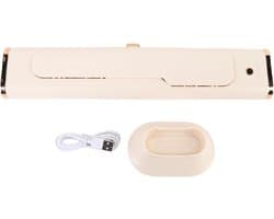 Kleine Torenventilator - USB Bureauventilator - Koel Comfort Binnen - Bladloos Veilig Ontwerp - 39x12x8 cm - Beige