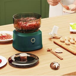 Keukenmachine Knoflook Chopper - Elektrische Hakmolen - Voedsel Bereiden - Snel en Veilig - 350ml Capaciteit - Wit — thumbnail 3