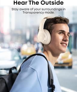 soundcore by Anker Q20i Bluetooth-hoofdtelefoon met actieve ruisonderdrukking en hybride hoofdtelefoon - Draadloos - 40 uur ANC - Hi-Res audio - Krachtige bas - Gepersonaliseerd met app - Transparantiemodus — thumbnail 3