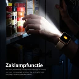 RAYOFI - Smartwatch - Nieuwe damessmartwatch 2026 - 1,57-inch sporthorloge - Hartslagmeting - Volledig touchscreen - Vierkant ontwerp - Stijlvol damessporthorloge - Goud - Compatibel met Android 5.0+ / iOS 10.0+ — thumbnail 5