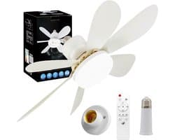 Kraftverdia Plafondventilator met verlichting - LED 40W - Ø 50cm - Afstandsbediening smart lamp - Plafondlampen - Plafond lamp - Ventilator