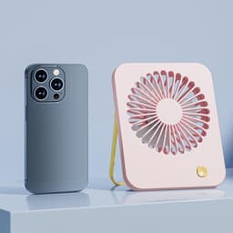 Bureauventilator - Kleine ventilator - Persoonlijke koeling - 180° verstelbaar - 165 cm - Roze — thumbnail 3