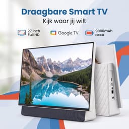 Oneproduct Draagbare TV 27 Inch - Smart TV - Google TV - Full HD - 9000mAh Accu — thumbnail 3