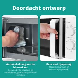 SNJY® Magnetron Vrijstaand - Microgolf - Microwave - 5 Standen - 20 Liter - 36D x 44B x 25,8H cm - 700W - Wit — thumbnail 2