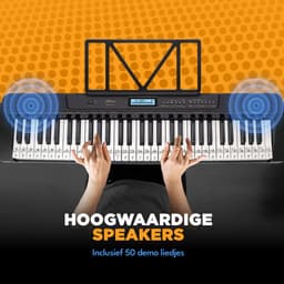 Finesse Keyboard Piano - MIDI & Bluetooth - Sustain Pedaal - 61 Keys - Digitale Piano - Elektrische Piano - Kind — thumbnail 2