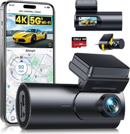 Dashcam Voor en Achter – 4K + 1080P – GPS & 5GHz WiFi – Nachtzicht – Inclusief 64GB SD-Kaart — thumbnail 1