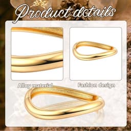 Set van 2 damesarmbanden van roestvrij staal in goud en zilver, elegante sieraden met stevige pasvorm, perfect als cadeau voor mama, vriendin of dochter — thumbnail 2