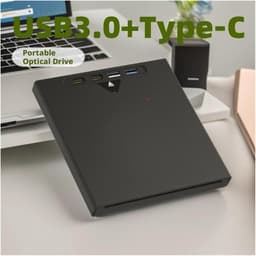 Externe DVD Brander - Dvd-rw Station - Bestanden Archiveren - Slot-in Laadmechanisme - 16 x 15 x 2 cm - Zwart — thumbnail 4