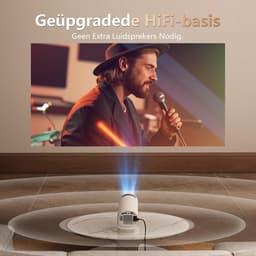 Mini projector 4K 1080P ondersteuning - 280 ANSI lumen - Wifi6 & Bluetooth - Ideaal voor thuisbioscoop - ShopVlot — thumbnail 2