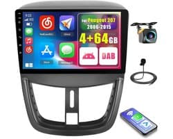 Auto Radio 9 Inch - 4GB RAM, 64GB Opslag - Android 15 - Inclusief DAB, WIFI en GPS - ShopVlot