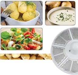 Elektrische Aardappelschiller - Keuken Gadget Appelschiller - Snel Groenten Schillen - Rommelvrij en Tijdbesparend - 1.60 kg - Wit — thumbnail 4