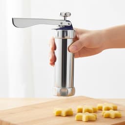 Koekjesmaker Pers - Bakgereedschap Koekjes - Zelf Koekjes Maken - Roestvrij Staal - 22 cm - Zilver — thumbnail 4