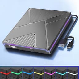 Externe Cd/Dvd Drive - Optisch Station - Gegevens Back-up - Dubbele USB-C Poort - 14 cm - Zwart — thumbnail 2