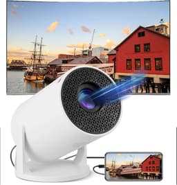1080P Kleine Projector, Draadloze Getrouwheid, 270 ° Verstelbare LED, Draagbare Filmprojector voor Android-telefoon USB TV Stick-laptop, 8000LM 150-inch Gigantisch Scherm, Thuis — thumbnail 3