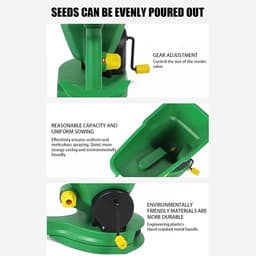 Strooiwagen Gazon - Handstrooier Meststof - Gazon Verzorgen - Gelijkmatige Verdeling - 1.5 Liter - Grijs — thumbnail 2