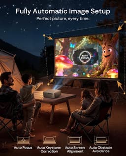 Projector 20W DoIby Audio - Native 1080P - HDR10, Autofocus & Keystone - Ideaal voor thuisbioscoop - SnelShoppen — thumbnail 4