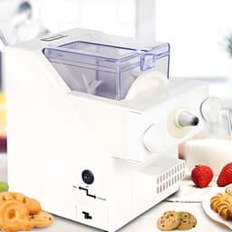 Elektrische Koekjespers - Koekjesmaker Deegspuit - Koekjes Bakken - 8 Spuitmonden 6 Vormen - 50-60 RPM - Zilver — thumbnail 2