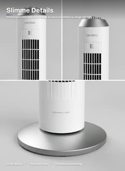 Cecotec Torenventilator EnergySilence 8090 Skyline 84cm | Krachtige Kopermotor | 3 Snelheden, Timer & Automatische Oscillatie voor Efficiënte Koeling — thumbnail 4