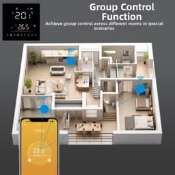 Slimme Thermostaat - WIFI Verwarming - Comfort Regelen - App Bediening - 60mm Gat - Wit — thumbnail 5