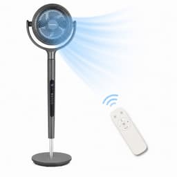 Heinner Staande Ventilator met Afstandsbediening – DC Motor – 20 W – 12 Snelheidsstanden – TURBO-functie – Aromatherapie Compartiment – LED-display – Touchbediening – 12 Uurs Timer – 112 cm – Grijs — thumbnail 2
