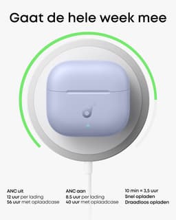 soundcore Anker P42i Draadloze Oordopjes, Adaptieve ANC Voor Dagelijks Geluid, Hi-Res Audio Met LDAC, Natuurlijke Modus Voor Concerten & Live Events, 56Uur Speeltijd, Al-Oproepen Met 6 Microfoons, Draadloos Opladen, IP55 — thumbnail 5