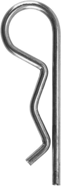 SnelShoppen - 10 Stuks Clip Pins 3.5mm Draad 75mm Hoog R-Vormige Veer Cotter Pin voor Tractor en Grasmaaier Bevestigingsmateriaal Zilver — thumbnail 2