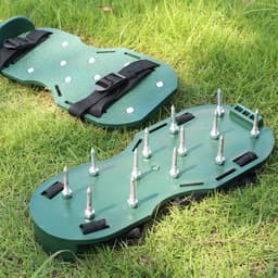 SnelShoppen - Grasmaaier Schoenen met Spikes, 15mm Nagels, 26 Stalen Punten, Verstelbare Bandjes, Groene Tuin Ventilatie Schoenen voor Grondbewerking — thumbnail 3