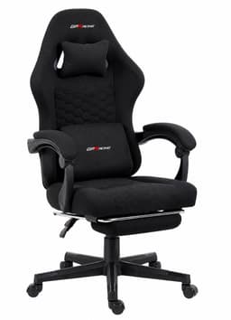 GPRacing - Game Stoel - Gaming Stoel - Ergonomische Bureaustoel - Gamestoel - Verstelbaar - Gaming Chair - Zwart — thumbnail 2