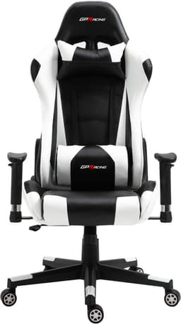 GPRacing Pro - Game Stoel - Gaming Stoel - Ergonomische Bureaustoel - Gamestoel - Verstelbaar - Gaming Chair - Wit — thumbnail 2