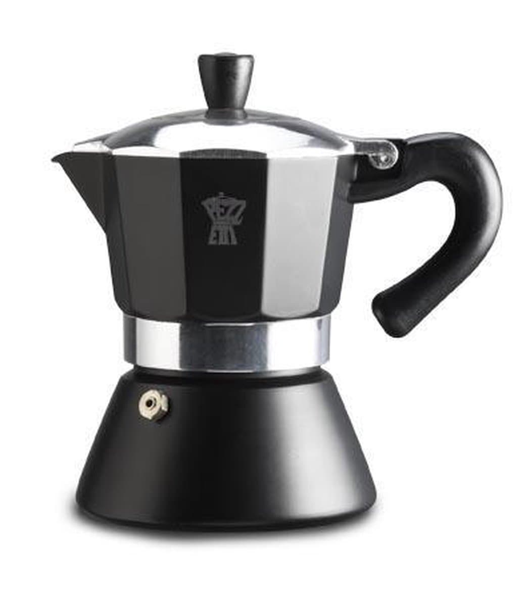 Pezzetti espressomaker - koffiemaker - 6 kops - alumium - zwart - inductie - gas - elektrisch - percolator — afbeelding 1