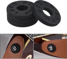 2 Stuks Straplocks - Gitaarband strap lock - Gitaarriem Blok Rubber - Strappin bevestiging - Strap Block Button - 2 stuks — thumbnail 1