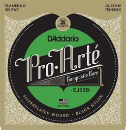 D'Addario EJ25B Flamenco Gitaarsnaren - Black Nylon — thumbnail 1