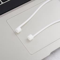Silliconen Anti Lost Strap / koord voor Apple iPhone Airpods - Wit — thumbnail 2
