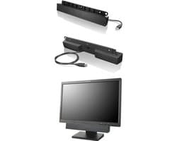 Lenovo - USB-soundbar - zwart