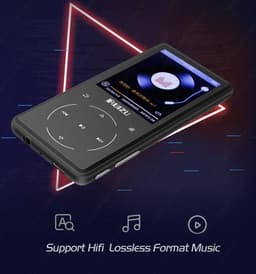 RUIZU D16 Metalen Bluetooth MP3 Speler - Draagbare Audio 8GB - Muziekspeler met ingebouwde Speaker - FM Radio - Recorder - E-Book - Video Speler - Zwart — thumbnail 4