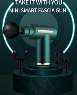 Mini massage gun - 4 koppen - 6 snelheden - diepe spierstimulatie - licht in gewicht (540 gram) - stil in gebruik - makkelijk mee te nemen — thumbnail 4